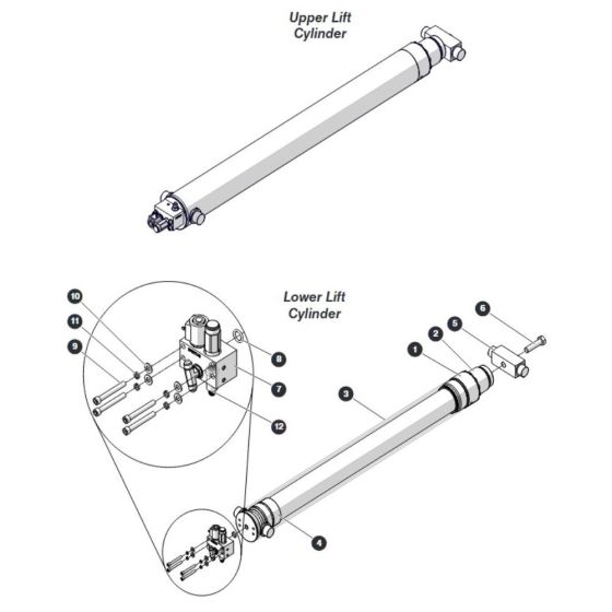 Lift Cylinder for Skyjack SJ3220 DC Scissor Lift