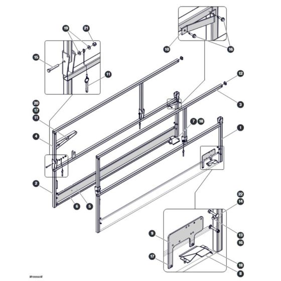 Main Railings for Skyjack SJ3220 DC Scissor Lift