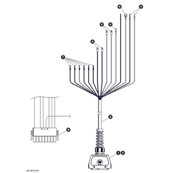Platform Control Cable for Skyjack SJ3220 DC Scissor Lift