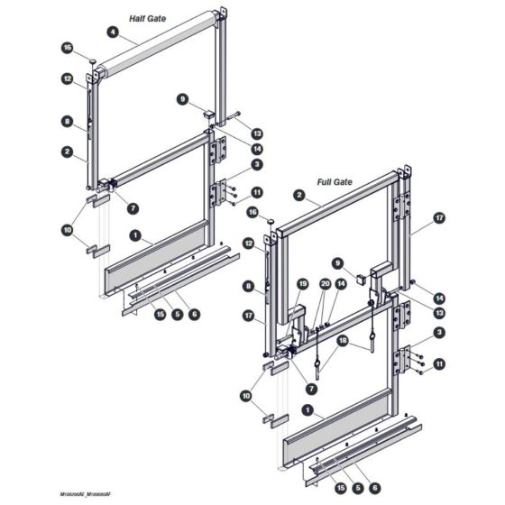 Rear Gates for Skyjack SJ3220 DC Scissor Lift