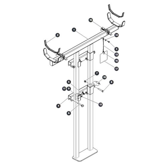 Universal Heavy-Duty Pipe Rack for Skyjack SJ3220 DC Scissor Lift
