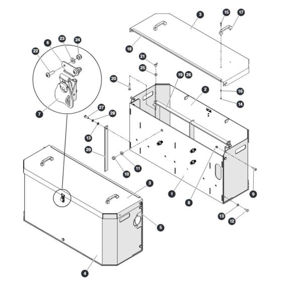 Battery Boxes Assembly for Skyjack SJ45 AJEplus Articulating Boom