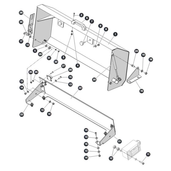 Control Box Cover Assembly for Skyjack SJ45 AJEplus Articulating Boom