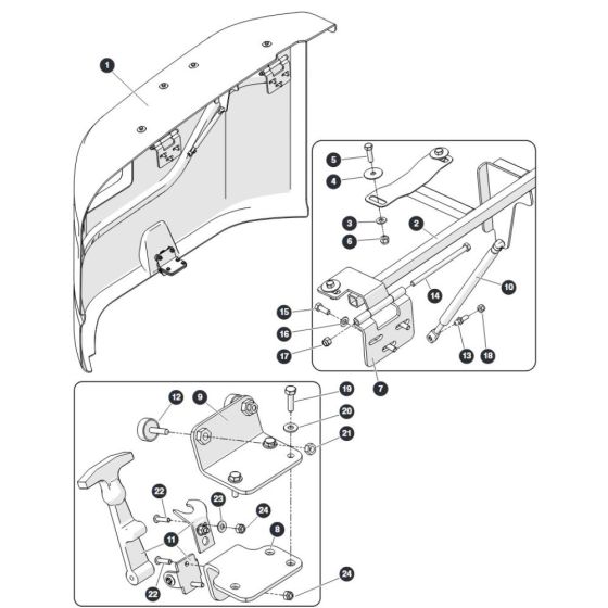 Cowling - Controls Side Assembly for Skyjack SJ45 AJEplus Articulating Boom