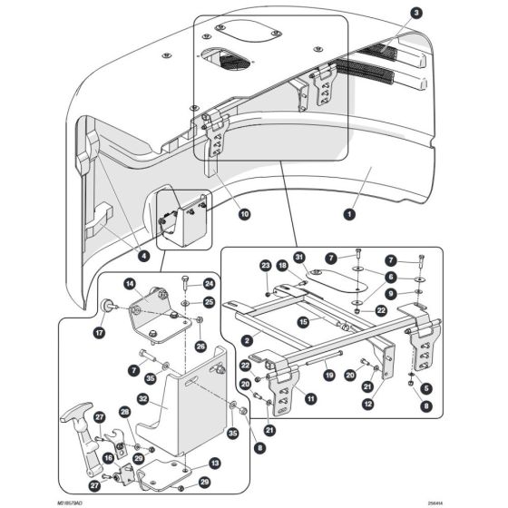 Cowling - Engine Side Assembly for Skyjack SJ45 AJEplus Articulating Boom
