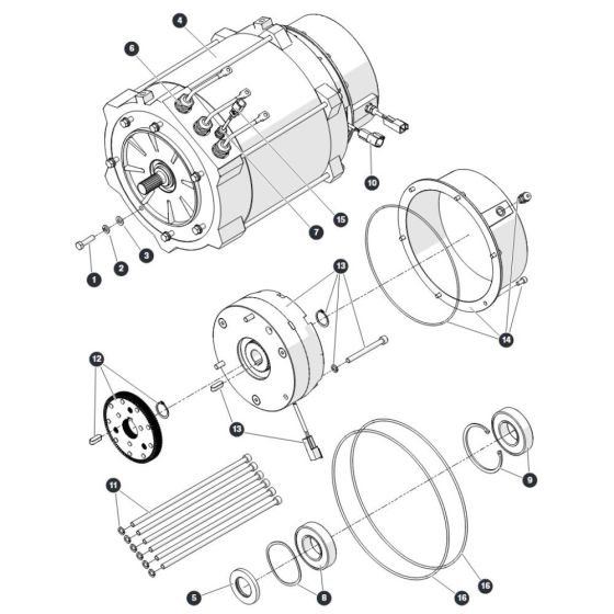 Electric Motor Assembly for Skyjack SJ45 AJEplus Articulating Boom