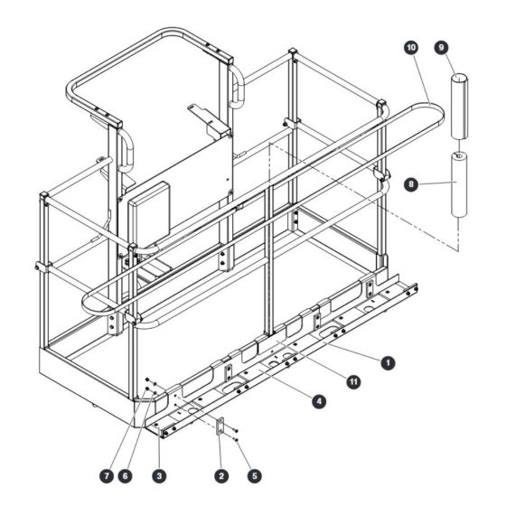 Glazier Tray Assembly for Skyjack SJ45 AJEplus Articulating Boom