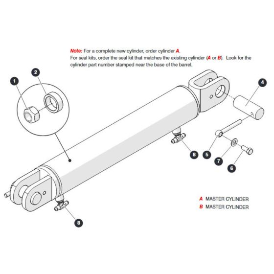 Master Cylinder Assembly for Skyjack SJ45 AJEplus Articulating Boom