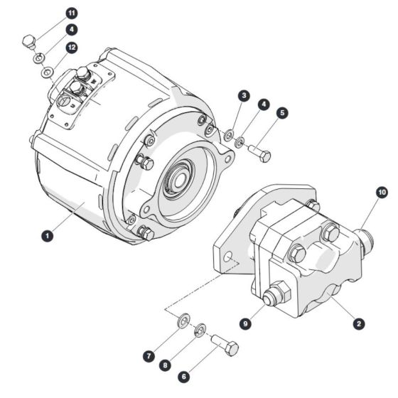Pump and Motor Assembly for Skyjack SJ45 AJEplus Articulating Boom
