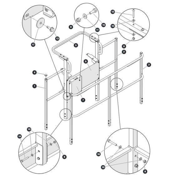 Railing Assembly for Skyjack SJ45 AJEplus Articulating Boom