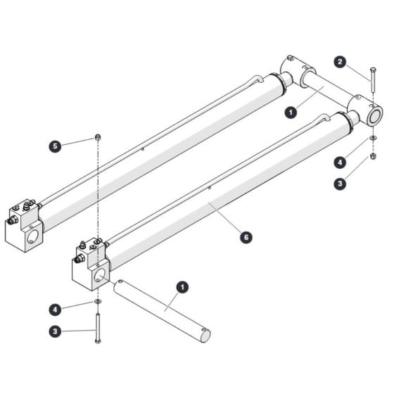 Riser Cylinder Mounting Assembly for Skyjack SJ45 AJEplus Articulating Boom