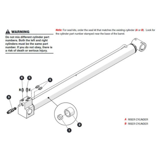 Riser Cylinder Assembly for Skyjack SJ45 AJEplus Articulating Boom