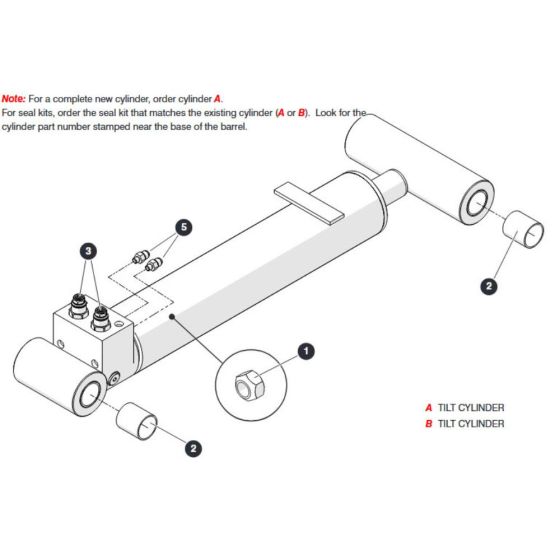 Tilt Cylinder Assembly for Skyjack SJ45 AJEplus Articulating Boom