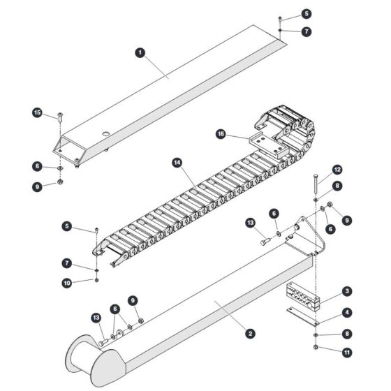 Cable Track for Skyjack SJ45 AJHEplus Articulating Boom