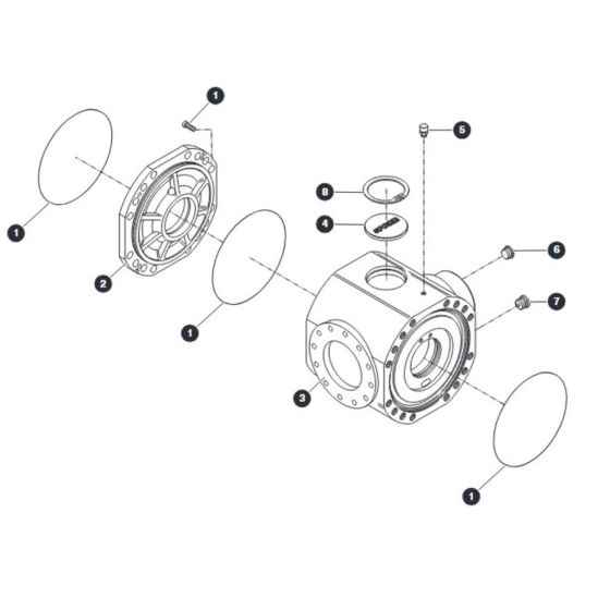 Central Housing - Rear Axle for Skyjack SJ45 AJHEplus Articulating Boom