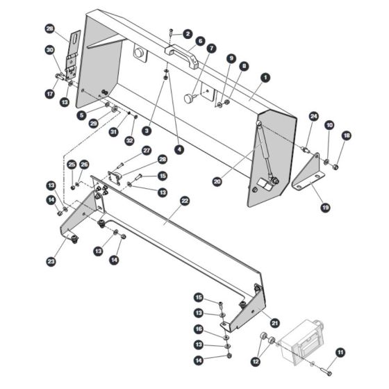 Control Box Cover for Skyjack SJ45 AJHEplus Articulating Boom