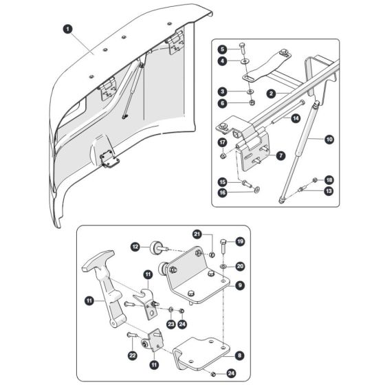 Cowling - Controls Side for Skyjack SJ45 AJHEplus Articulating Boom