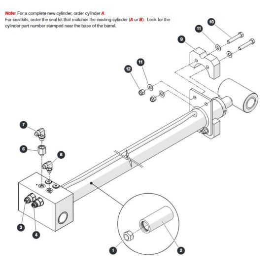 Extension Cylinder for Skyjack SJ45 AJHEplus Articulating Boom