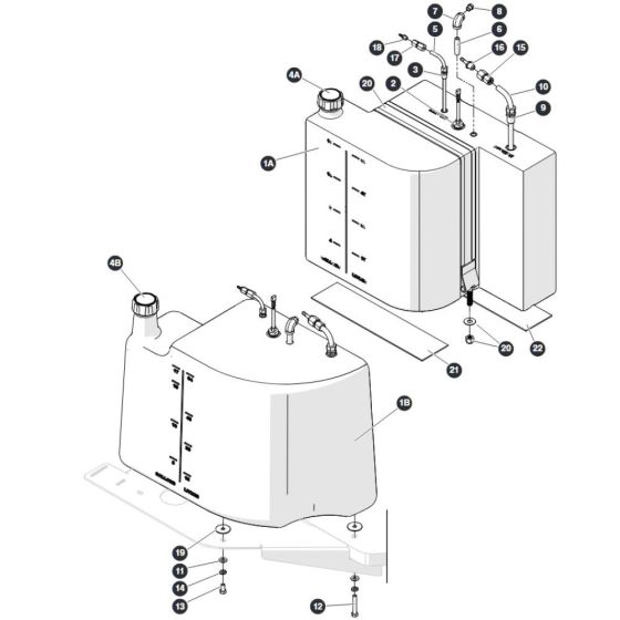 Fuel Tank for Skyjack SJ45 AJHEplus Articulating Boom