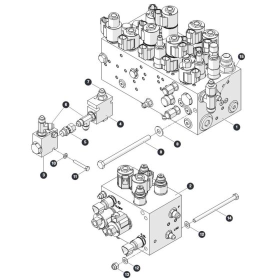 Manifold Hardware for Skyjack SJ45 AJHEplus Articulating Boom