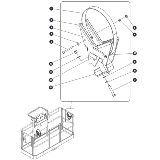 Pipe Rack for Skyjack SJ45 AJHEplus Articulating Boom