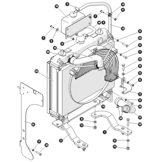Radiator for Skyjack SJ45 AJHEplus Articulating Boom