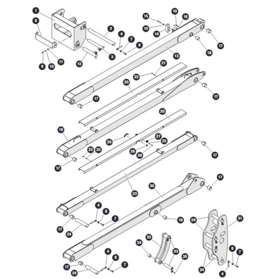 Riser for Skyjack SJ45 AJHEplus Articulating Boom