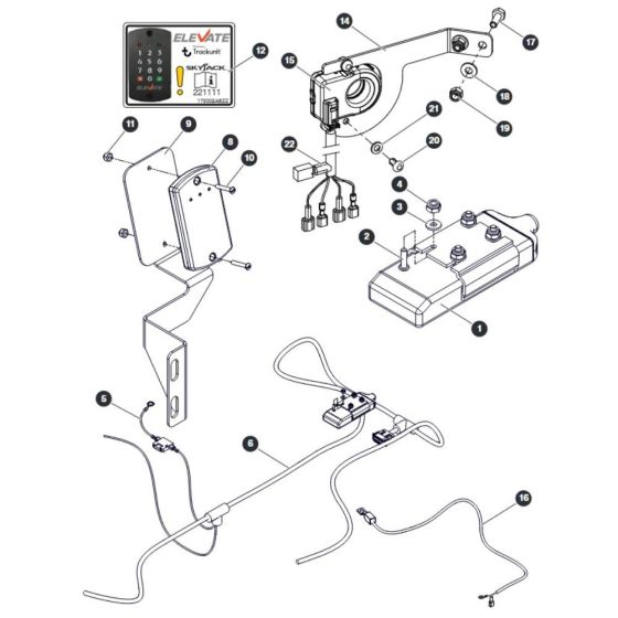 Elevate Telematics, Keypad & BMS for Skyjack SJ4720 DC Scissor Lift