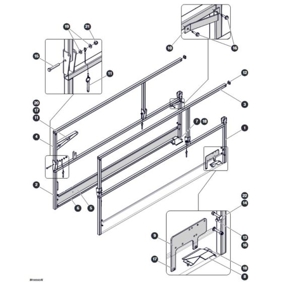 Main Railings for Skyjack SJ4720 DC Scissor Lift