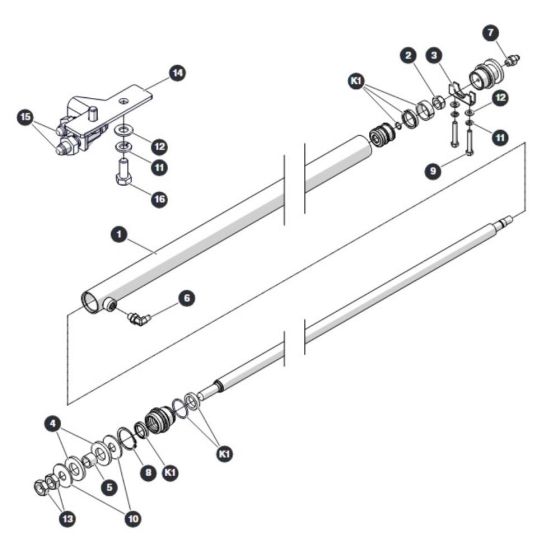 Powerdeck Cylinder for Skyjack SJ4720 DC Scissor Lift