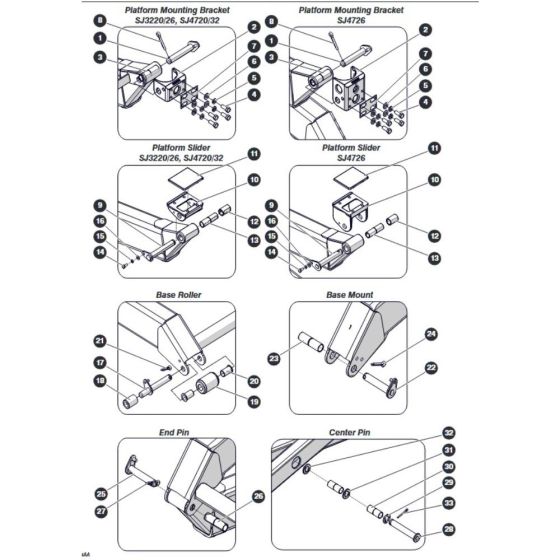 Scissors Hardware for Skyjack SJ4720 DC Scissor Lift