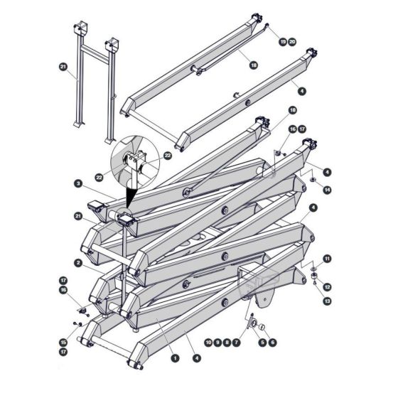 Scissors for Skyjack SJ4720 DC Scissor Lift