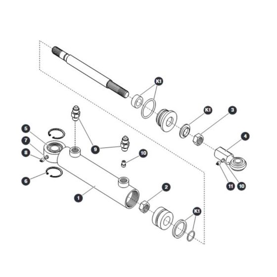 Steer Cylinder for Skyjack SJ4720 DC Scissor Lift