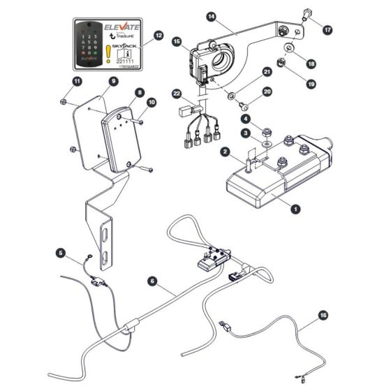 Elevate Telematics Keypad & BMS for Skyjack SJ4726 DC Scissor Lift