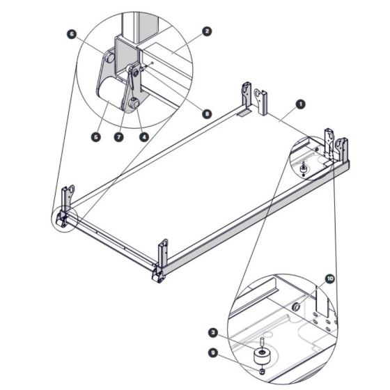 Main Platform with Aircraft Option for Skyjack SJ4726 DC Scissor Lift