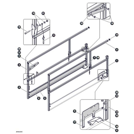 Main Railings Aircraft Option for Skyjack SJ4726 DC Scissor Lift