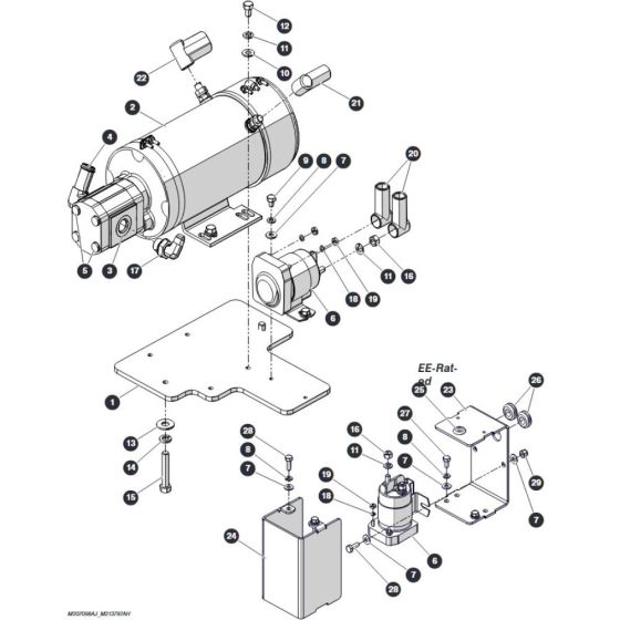 Motor Pump and Contactor for Skyjack SJ4726 DC Scissor Lift