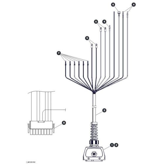 Platform Control Cable for Skyjack SJ4726 DC Scissor Lift