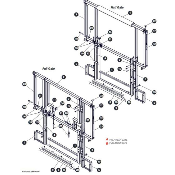 Rear Gates for Skyjack SJ4726 DC Scissor Lift