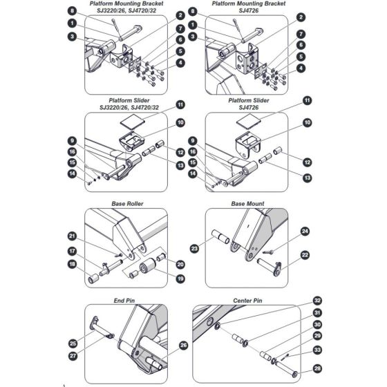 Scissors Hardware for Skyjack SJ4726 DC Scissor Lift