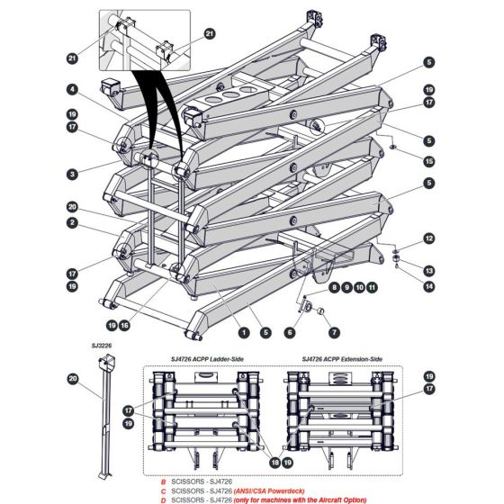Scissors for Skyjack SJ4726 DC Scissor Lift