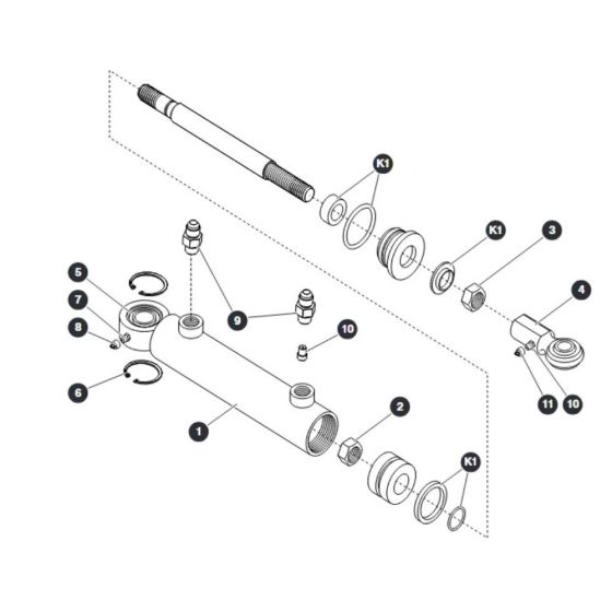 Steer Cylinder for Skyjack SJ4726 DC Scissor Lift