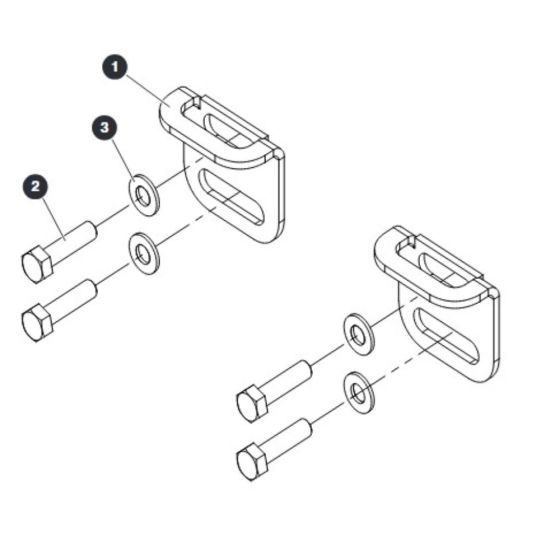 Tray Locking Plates for Skyjack SJ4726 DC Scissor Lift
