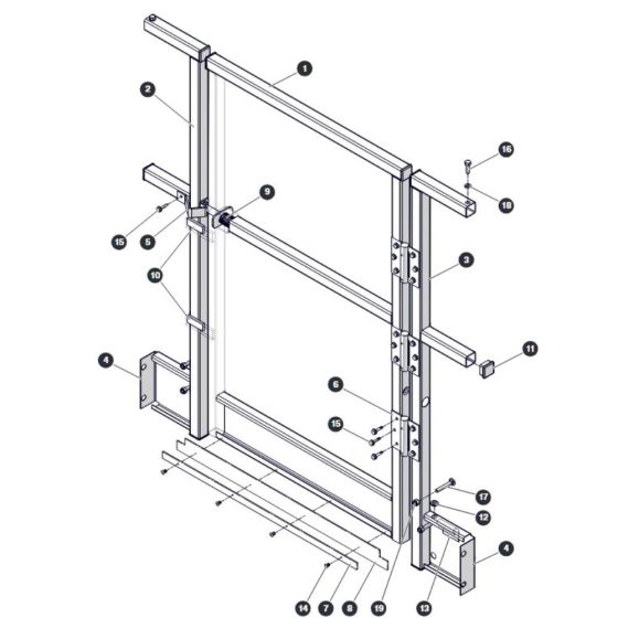 Full Rear Gate - Aircraft Option for Skyjack SJ4732 DC Scissor Lift