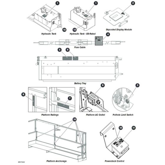 Labels - Miscellaneous for Skyjack SJ4732 DC Scissor Lift