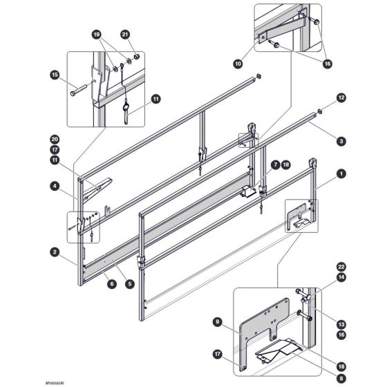 Main Railings for Skyjack SJ4732 DC Scissor Lift