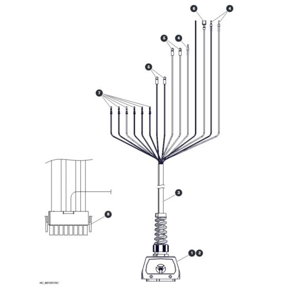Platform Control Cable for Skyjack SJ4732 DC Scissor Lift