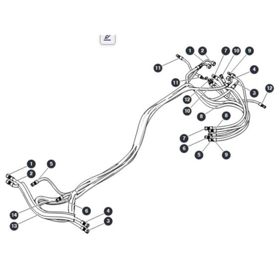 Hydraulic Hoses - Base for Skyjack SJ4740 DC Scissor Lift