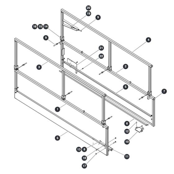 Main Railings for Skyjack SJ4740 DC Scissor Lift