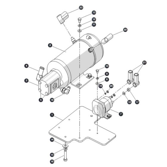 Motor Pump and Contactor for Skyjack SJ4740 DC Scissor Lift